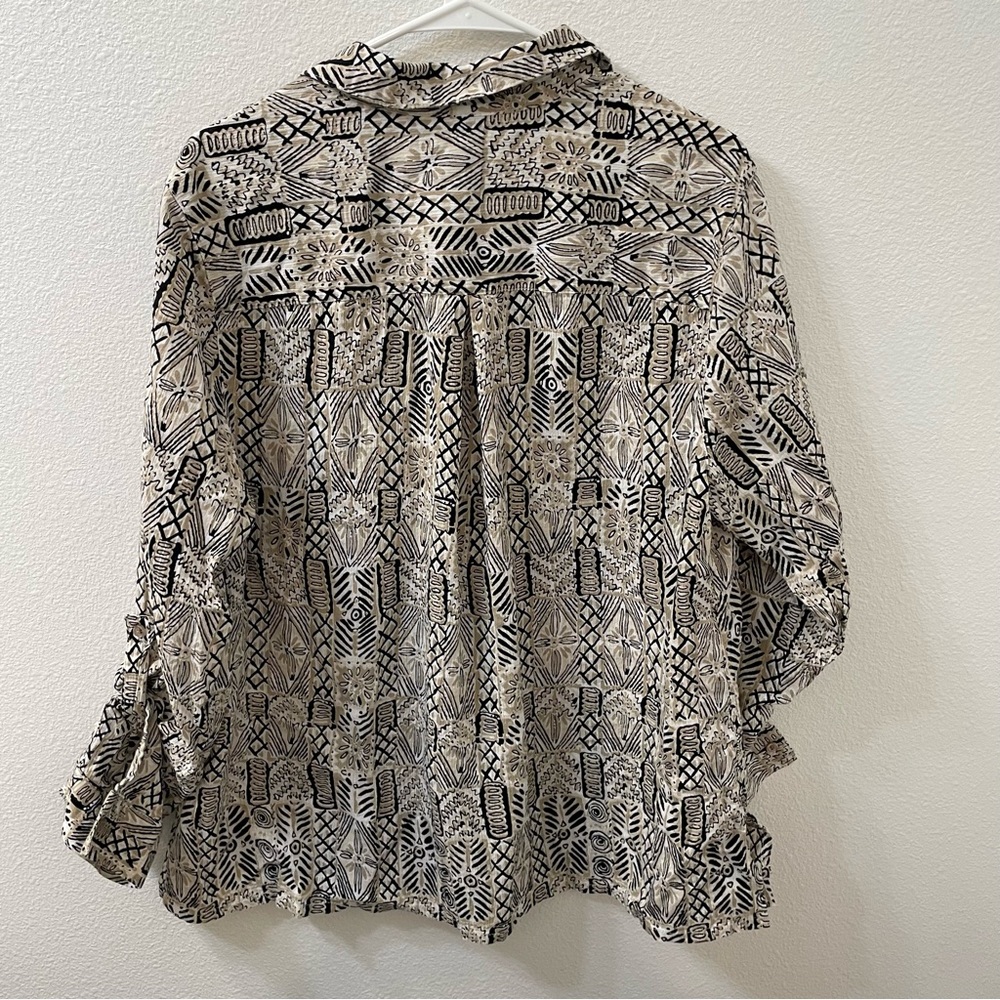 Appleseed’s Aztec blouse tan xl - Picture 2 of 3